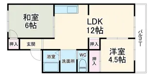 らぽーる鈴A棟【203号室】の間取り