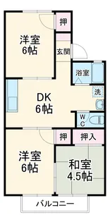ツーイン天白【2階】の間取り