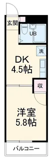 リリーハイツ北越谷【1階】の間取り