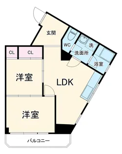 大口キャッスル美研【503号室】の間取り