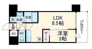 アドバンス江坂東デパール【10階】の間取り