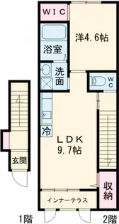 (仮)雨ヶ谷新築アパート【2階】の間取り