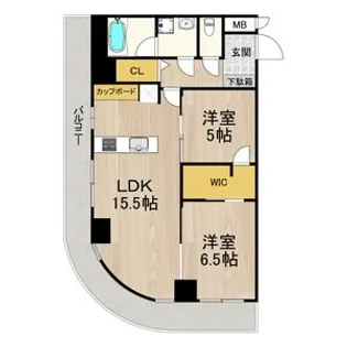 インプルーブ天六【6階】の間取り