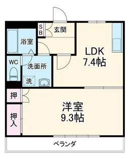 メゾン花水木Ⅱ【202号室】の間取り