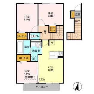 サントビーレジデンスⅠ【2階】の間取り