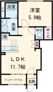 仮)シェルルスターテラス今泉新町【1階】の間取り