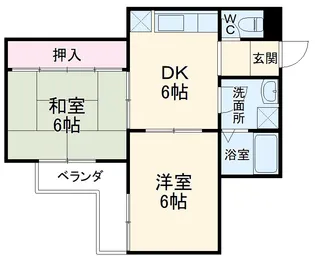 ロイヤルむらかみ【202号室】の間取り
