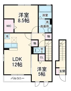 ソレアード A【2階】の間取り