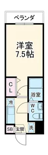 フォンティーヌ多摩【1階】の間取り