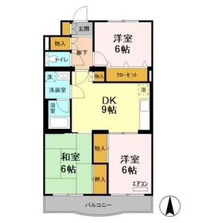 プラムマンション【2階】の間取り
