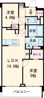 JP noie 等々力【6階】の間取り