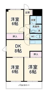 クレール神明【4D号室】の間取り