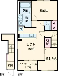 クラシアB【2階】の間取り