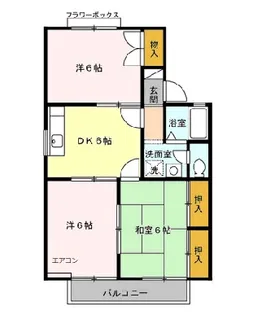 セジュール若宮 A【2階】の間取り