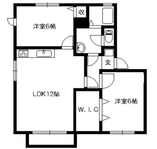 メゾン・シャルム B【2階】の間取り