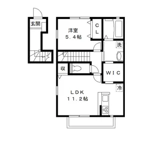 ハピエルⅡ【2階】の間取り