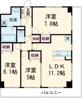 プラナス桜【8階】の間取り