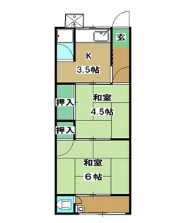 ホームワカミヤ【2-9号室】の間取り
