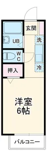プレジール朝日【103号室】の間取り