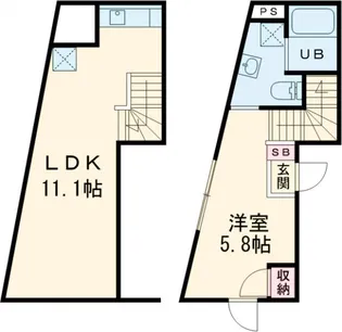 プレジール三軒茶屋【1階】の間取り