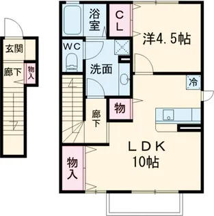 クラージュ【2階】の間取り