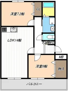 アルカディアⅡ【201号室】の間取り