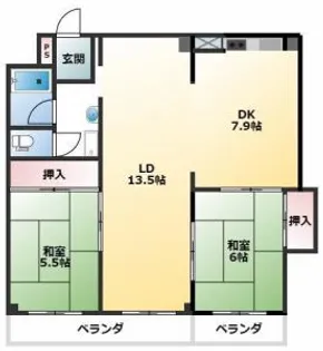 チサンマンション【5階】の間取り