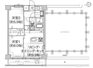 エルフォルテ東日暮里【7階】の間取り