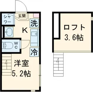 ノーブル平井レジデンス【1階】の間取り