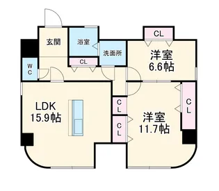 フローレスタナベ【2階】の間取り