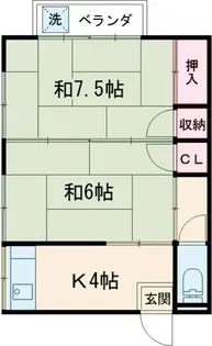 新井田荘【2階】の間取り