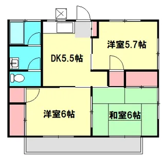 コーポ古沢Ⅱ【201号室】の間取り