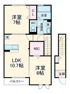 メゾンフォーレ【2階】の間取り