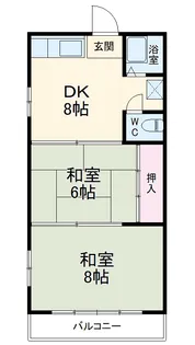 橘川コーポ【1階】の間取り