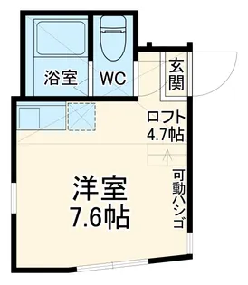 ユナイト安針ポルティージョ【1階】の間取り