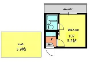 中井マーサ【0107号室】の間取り