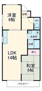 シャトーレ滝ノ水【1A号室】の間取り