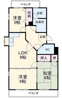 アーバン三幸【201号室】の間取り