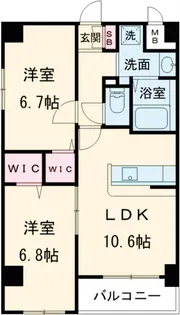 レイ和白【2階】の間取り