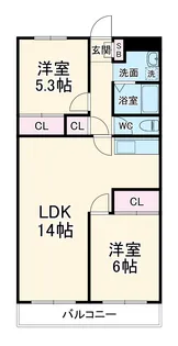 リアライズ市川原木【7階】の間取り