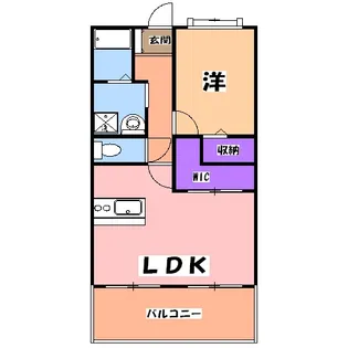 秋桜館・西原【6階】の間取り