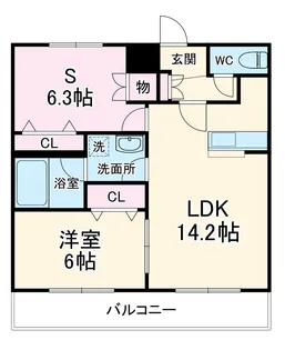 サンライズ【3階】の間取り