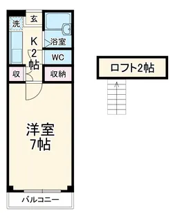 グリーンヒル栄【101号室】の間取り