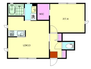 スプリングハーモニーI【101号室】の間取り