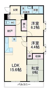 サンライズコーポ【1階】の間取り