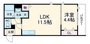 シャトーライフ蛍池【3階】の間取り
