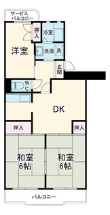 エクレール西湘【302号室】の間取り
