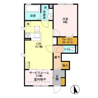 ミル・フェリオ【A-101号室】の間取り