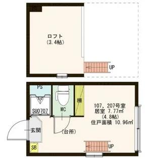 ハーモニーテラス新高円寺【1階】の間取り