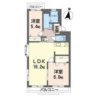 コモド天野【1階】の間取り